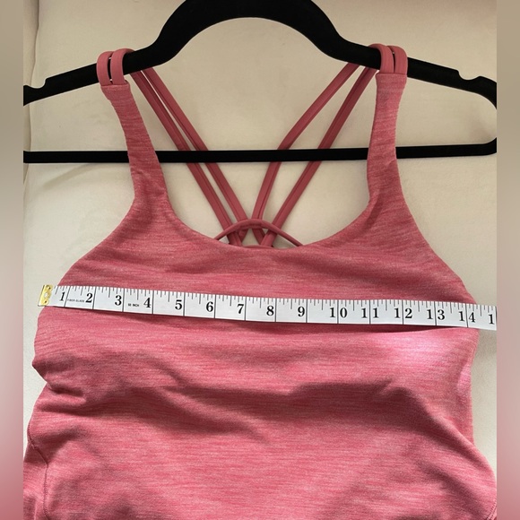 Lululemon Movement To Movement 2 in 1 Tank Top Heathered Pink Color Size 8 - Picture 6 of 13